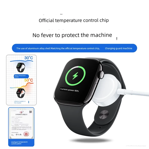 Apple Watch Şarj Aleti - Official PD Manyetik Şarj Kablosu Uyumlu - 5