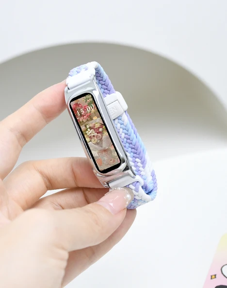 Honor Band 4R/5 Basketbol Versiyon Elastik Manyetik Tokalı Kordon - Pembe Rose Gold Kutulu - 11