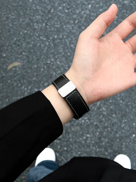 Xiaomi Bileklik 7pro Deri Manyetik Kordon - Kavrulmuş Kahverengi - 9