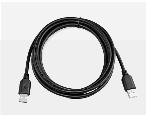 USB 2.0 Erkek Erkek Data Kablosu - 5 Metre - Siyah - 3A - 11