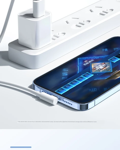 Apple iPhone Dirsek Uçlu Hızlı Şarj Data Kablosu - 2 Metre - İkili Paket - 9