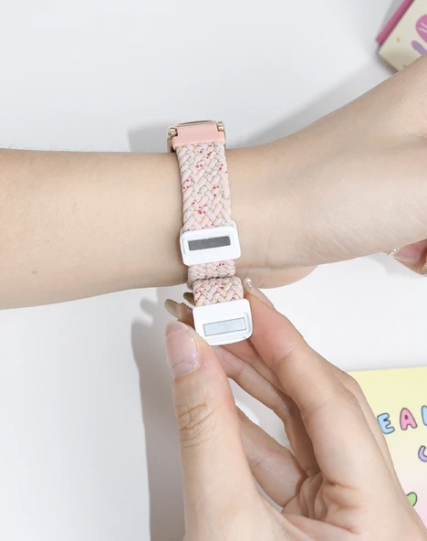 Honor Band 4R/5 Basketbol Versiyon Elastik Manyetik Tokalı Kordon - Pembe Rose Gold Kutulu - 9