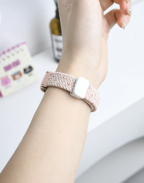 Honor Band 4R/5 Basketbol Versiyon Elastik Manyetik Tokalı Kordon - Pembe Rose Gold Kutulu - 8