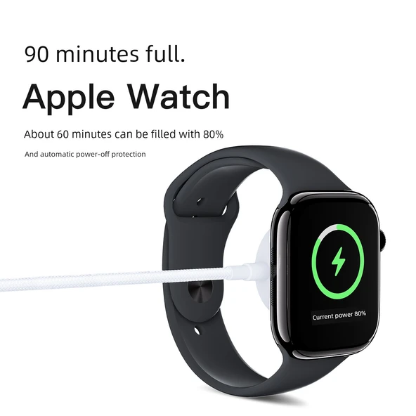 Apple Watch Şarj Aleti - Official PD Manyetik Şarj Kablosu Uyumlu - 4