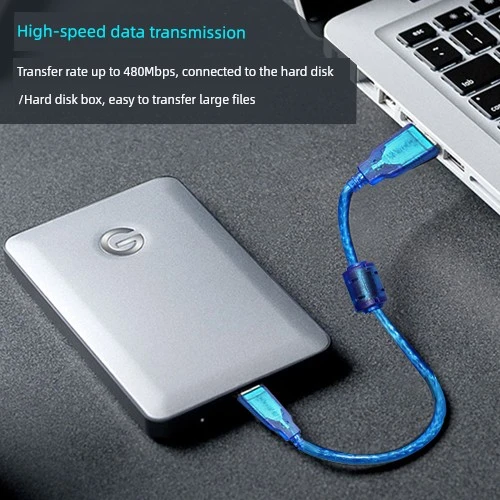 USB 2.0 Erkek Erkek Data Kablosu - 5 Metre - Siyah - 3A - 5
