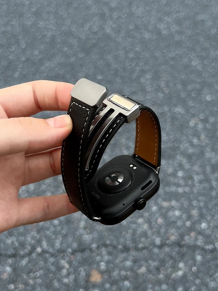 Xiaomi Bileklik 7pro Deri Manyetik Kordon - Kavrulmuş Kahverengi - 2