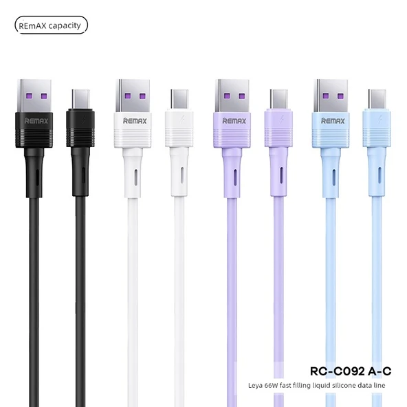 Hızlı Şarj Sıvı Silikon Data Kablosu - 1 Metre - Beyaz [USB - Type-C] - 2