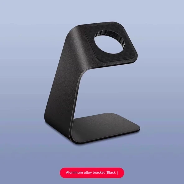 Apple Watch Şarj Standı - Siyah Alüminyum Alaşımlı Braket