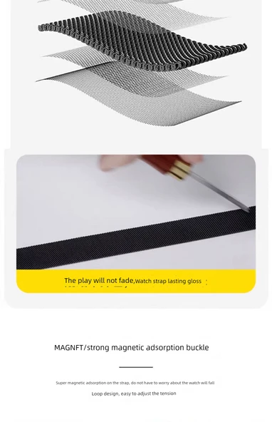 Xiaomi Bileklik 8/8NFC Milanese Manyetik Kordon - Şampanya - 9
