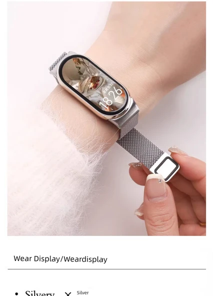 Xiaomi Bileklik 8/8NFC Milanese Manyetik Kordon - Şampanya - 10