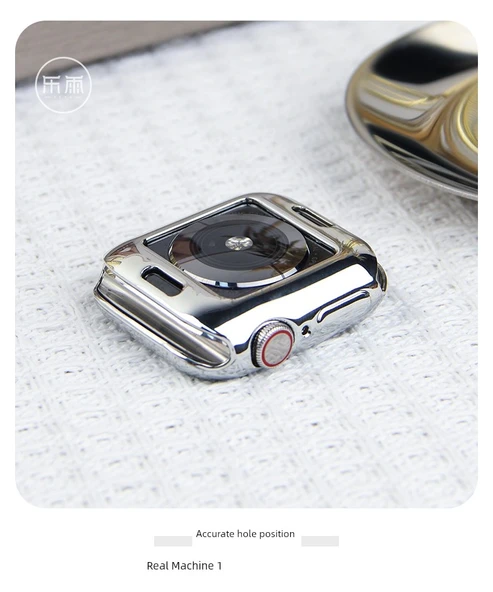 Apple Watch S7-9 41mm Siyah Kaplama Silikon Kılıf - 9