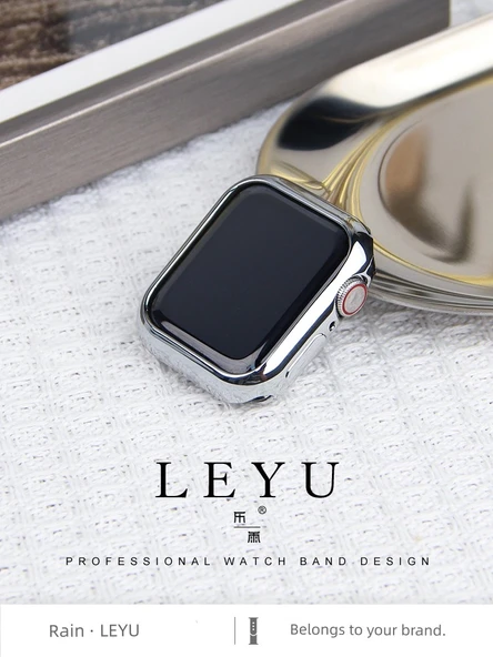 Apple Watch S4-6/SE 40mm Gümüş Kaplama Silikon Kılıf - 2