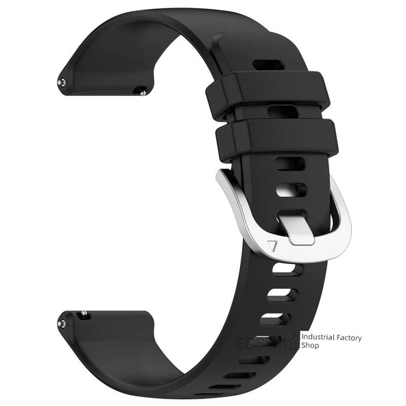 Garmin Venu 3S/2s (18mm) Siyah Sıvı Silikon Kordon