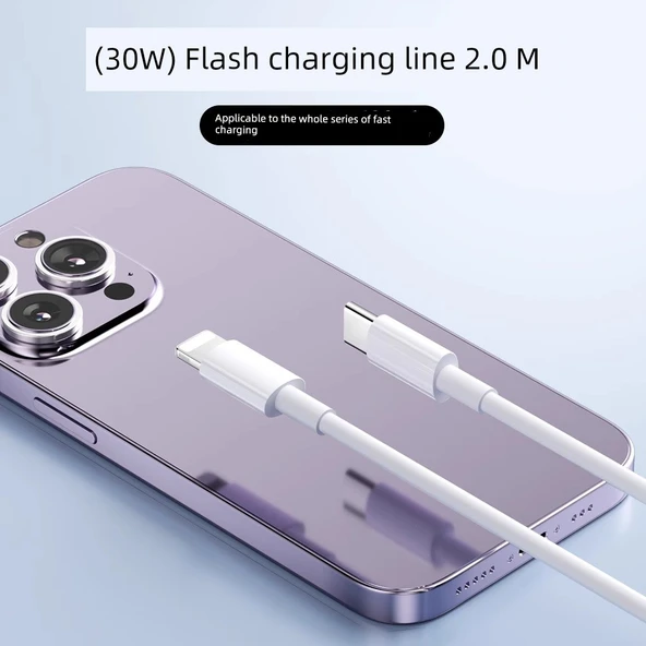 Apple Uyumlu 30W PD Hızlı Şarj için 2.0m 30WPD Hızlı Şarj Kablosu