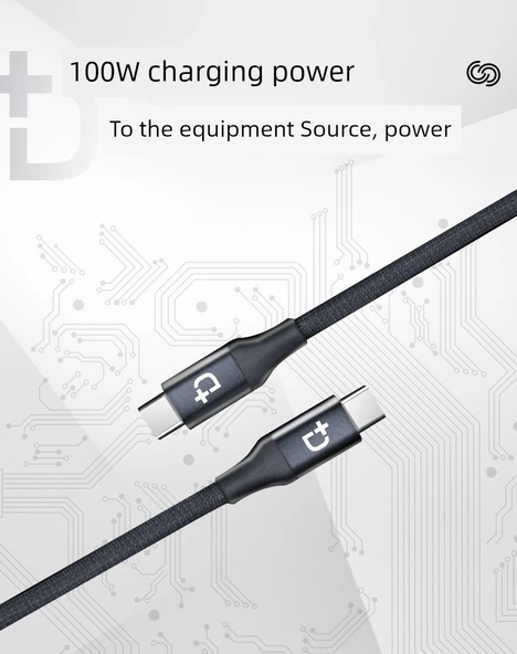 Type-C Data Kablosu - 1 Metre - 100W - Tek Paket - 10
