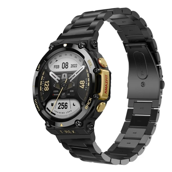 Amazfit T-Rex/T-Rex Pro Siyah Milan Tokalı Metal Kordon - 2