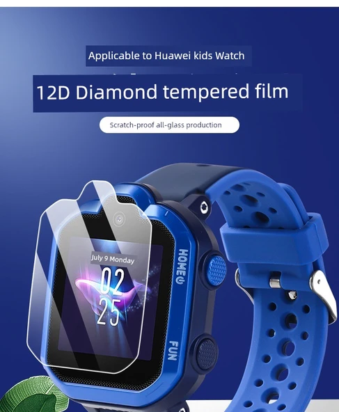 Çocuk Akıllı Saat Ekran Koruyucu - Huawei 4X/4X New Yao - HD Temperli Cam - 2 Adet - 7