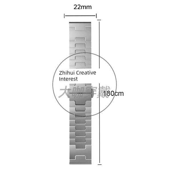 Amazfit T-Rex/T-Rex Pro Siyah Milan Tokalı Metal Kordon - 10