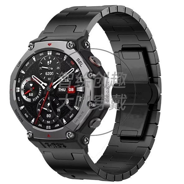Amazfit T-Rex/T-Rex Pro Siyah Milan Tokalı Metal Kordon - 3