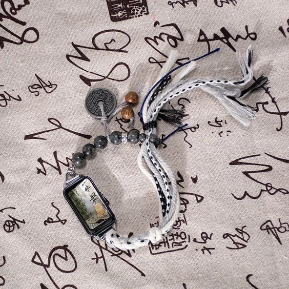 Huawei Band 10 Uyumlu Tek Dağ Hayaleti Desenli Bileklik (12.5-18cm)
