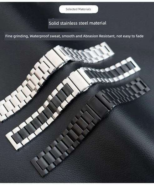 Amazfit T-Rex/T-Rex Pro Siyah Milan Tokalı Metal Kordon - 6