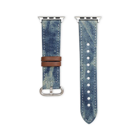 Deri Apple Watch Kordonu - 40mm (iwatch4/5/6/SE) - Lacivert