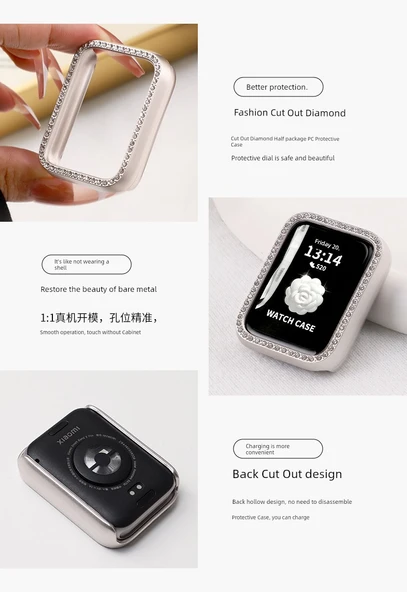 Xiaomi Bileklik 9 Pro Elmas Desenli Yıldız Işığı Koruyucu Kılıf - 10