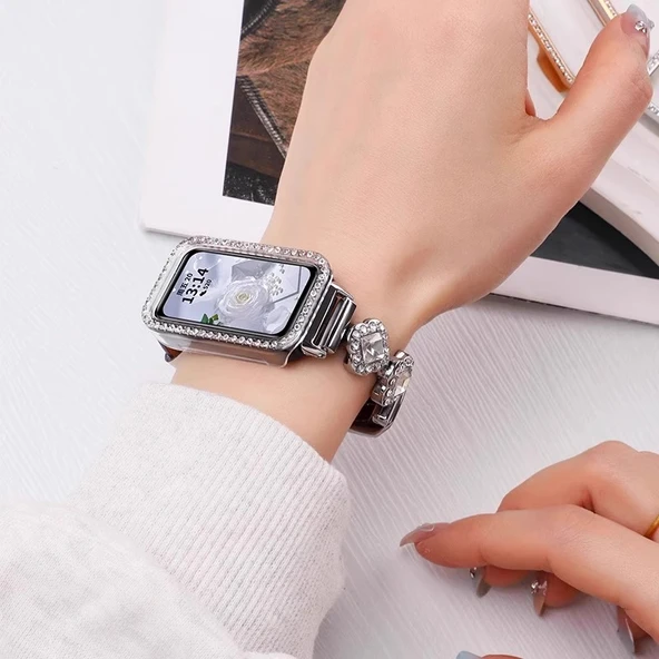 Huawei Bileklik 9/8/NFC Gümüş Kaplama Tam Kapalı TPU Yumuşak Koruyucu Kılıf - 5