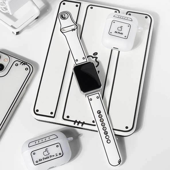 Xiaomi Bileklik 7Pro Kordon - Mei Jin Adaptör, Beyaz Kısa Kordon