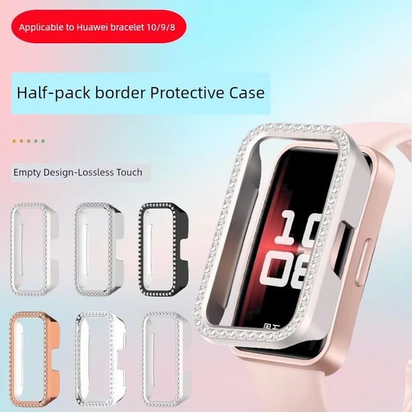 Huawei Bileklik 9/8/NFC Gümüş Kaplama Tam Kapalı TPU Yumuşak Koruyucu Kılıf - 2