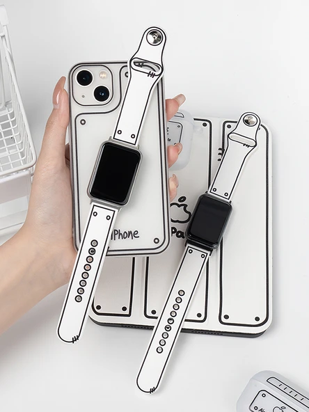 Xiaomi Bileklik 7Pro Kordon - Gümüş Adaptör, Beyaz Uzun Kordon - 5