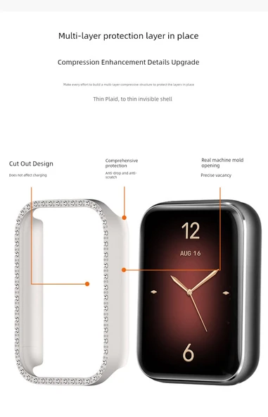Xiaomi Bileklik 9 Pro Elmas Desenli Yıldız Işığı Koruyucu Kılıf - 11