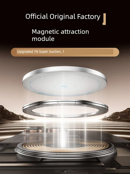 MagSafe Kablosuz Şarj Aleti - Titanyum Beyazı - 2 Manyetik Halka - Temel Model - 4