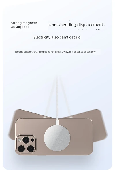 MagSafe Kablosuz Şarj Aleti - Titanyum Gri - PD30W Hızlı Şarj Başlığı - 2 Manyetik Halka - 11