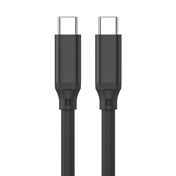 Type-C Erkek - Erkek Data Kablosu - 0.5m - Düz Fiş - 5A Hızlı Şarj - PD100W - USB 3.2 Gen2 - 4K