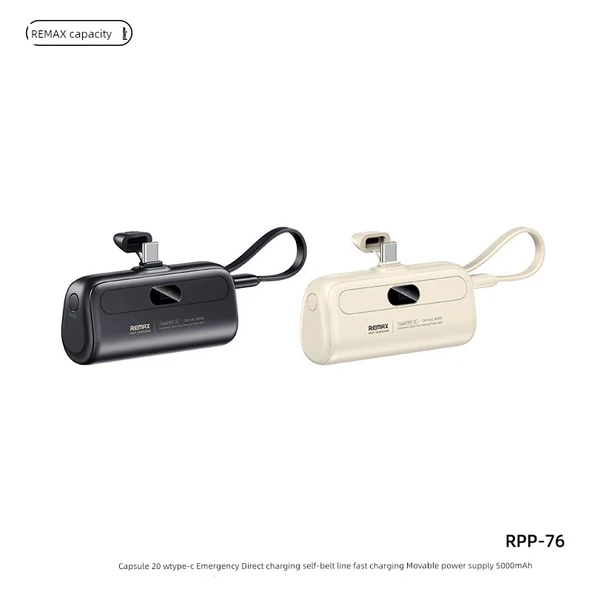 5000mAh Type-C Taşınabilir Şarj Aleti - Ay Işığı Beyazı - Resim 7