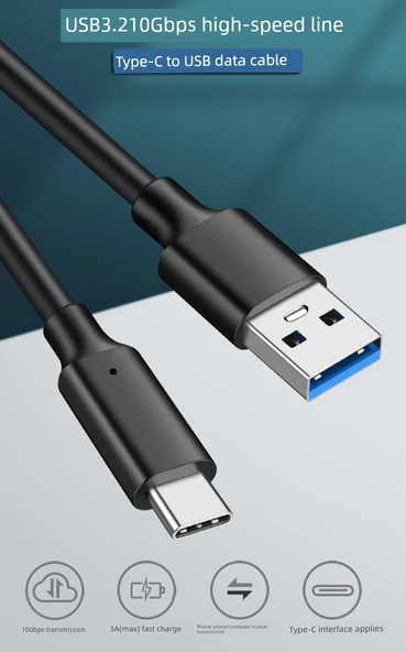 USB 3.2 Gen 2 Type-C Data Kablosu - 5 Metre - 7