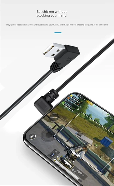 Hızlı Şarj Mikro USB Data Kablosu - 1 Metre - USB [Sol] - Mikro [Sağ] - Altın Uçlu - 9