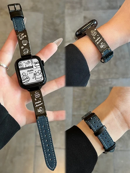 Xiaomi Bracelet 8pro Kordon - Açık Mavi Dachshund Desenli - 2