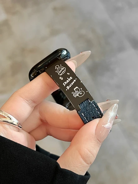 Xiaomi Bracelet 8pro Kordon - Açık Mavi Dachshund Desenli - 4