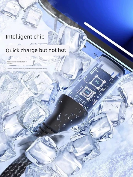 iPhone Hızlı Şarj Lightning USB Kablosu - 1.5m - Siyah - 1 Alana 1 Bedava - 3