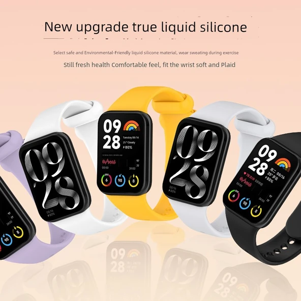 Xiaomi Bileklik 8 Pro/9 Pro Su Yeşili Silikon Kordon - 3