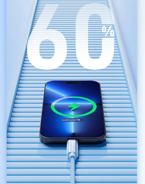 PD 20W Hızlı Şarj Apple Lightning Kablosu - Yeşil Limon 0.5m - Resim 10