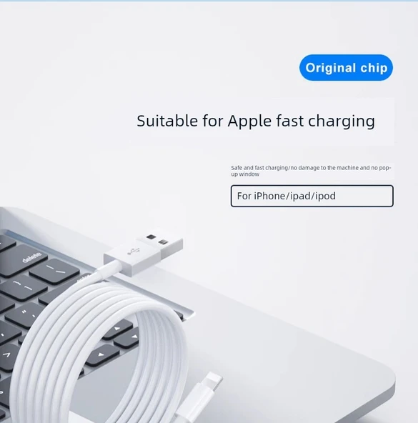 USB-A Lightning PD20W Şarj Kablosu - Apple PD 1 Metre Tekli - 5