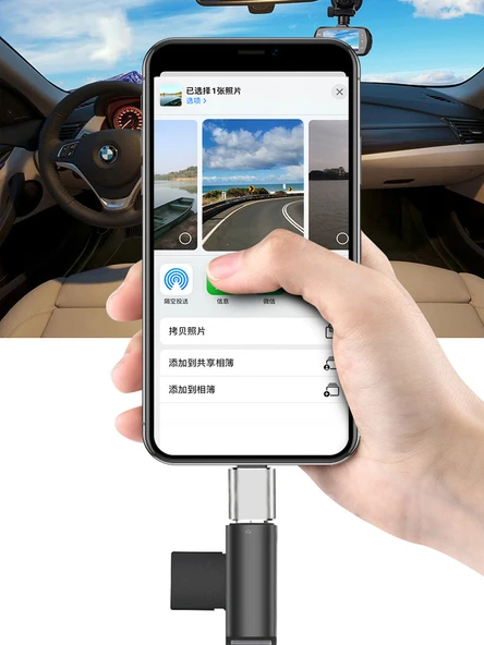 Lightning USB OTG Adaptör - USB + Type-C - Apple - Gümüş - 5
