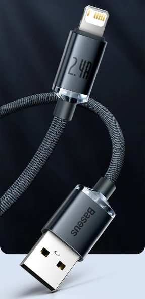 Lightning USB-C PD20W Hızlı Şarj Kablosu - Parlak Kelebek Moru 1.2M (Model 2) - 5