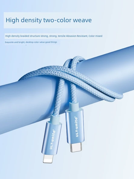 PD 20W Hızlı Şarj Apple Lightning Kablosu - Yeşil Limon 0.5m - Resim 5