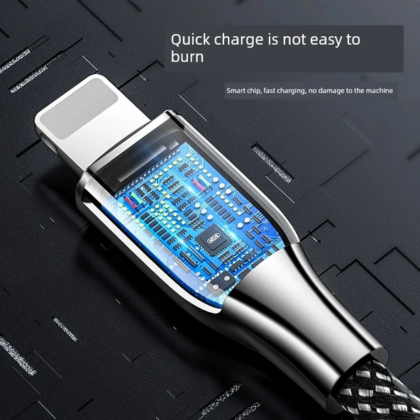 iPhone Lightning USB Hızlı Şarj Kablosu - Mavi 1.2m (2'li Paket) - 9