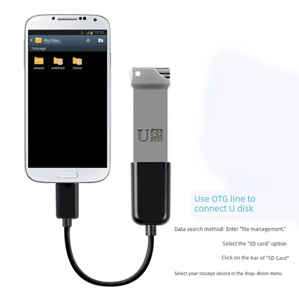 Micro USB - USB OTG Adaptör - Standart Beyaz (1 Alana 1 Bedava) - 4