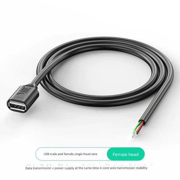 USB Data Kablosu 0.5m - Tek Dişi Başlıklı (4 Çekirdekli)
